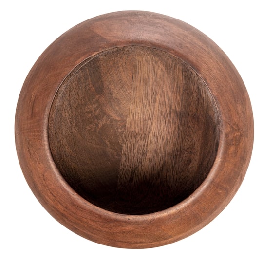 Hello Honey® 9.2" Modern Round Wood Bowl